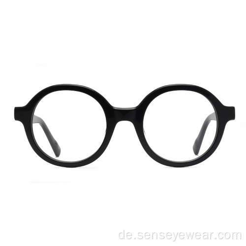 Vintage Round Design Unisex Acetat optische Rahmenbrille